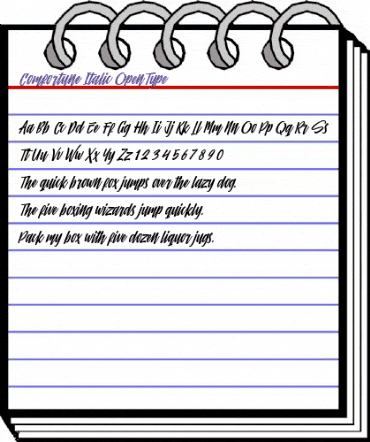 Comfortune Italic Italic animated font preview Comfortune Italic Italic animated font preview