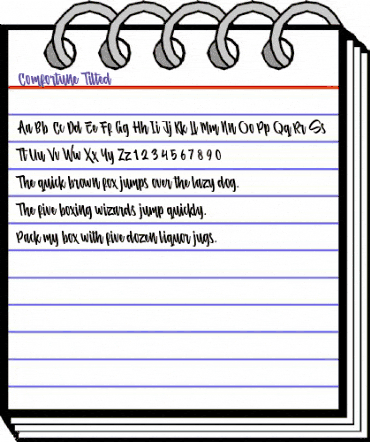 Comfortune Tilted Regular animated font preview