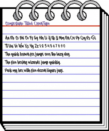 Comfortune Tilted Regular animated font preview