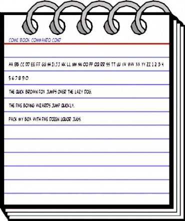 Comic Book Commando Cond Cond animated font preview Comic Book Commando Cond Cond animated font preview