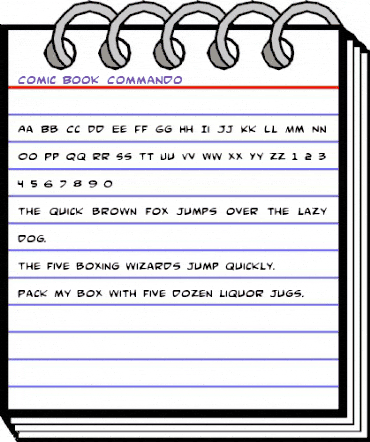Comic Book Commando Regular animated font preview Comic Book Commando Regular animated font preview