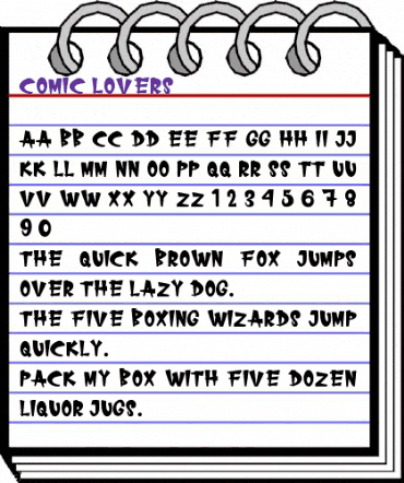 COMIC LOVERS Regular animated font preview COMIC LOVERS Regular animated font preview