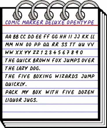 Comic Marker Deluxe Regular animated font preview