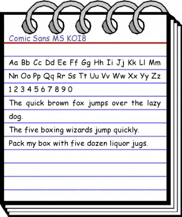 Comic Sans MS KOI8 Regular animated font preview Comic Sans MS KOI8 Regular animated font preview