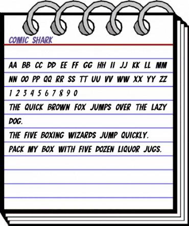 Comic Shark Regular animated font preview Comic Shark Regular animated font preview