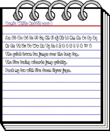 Comic White Rabbit Regular animated font preview Comic White Rabbit Regular animated font preview