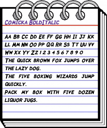 Comicka BoldItalic animated font preview Comicka BoldItalic animated font preview