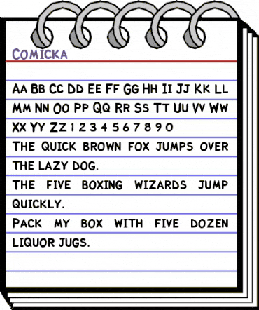 Comicka Regular animated font preview