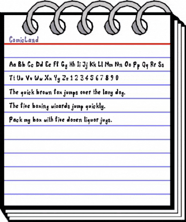 Comic Land Regular animated font preview