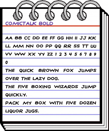ComicTalk-Bold Bold animated font preview