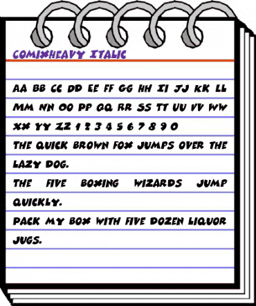 ComixHeavy Italic animated font preview