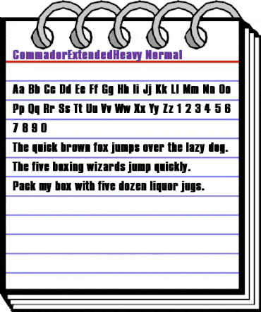 CommadorExtendedHeavy Normal animated font preview CommadorExtendedHeavy Normal animated font preview