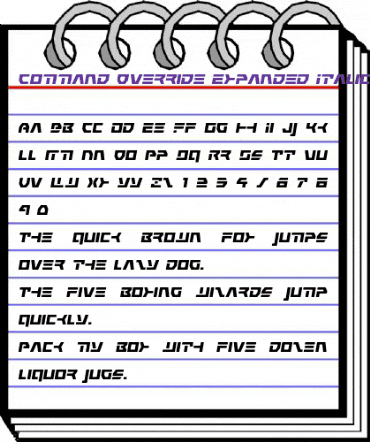 Command Override Expanded Italic Expanded Italic animated font preview Command Override Expanded Italic Expanded Italic animated font preview