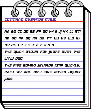 Command Override Italic Italic animated font preview Command Override Italic Italic animated font preview