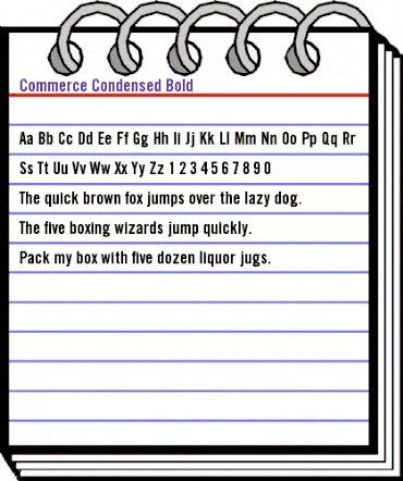 Commerce-Condensed Bold animated font preview Commerce-Condensed Bold animated font preview