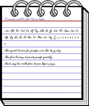 Commercial Script animated font preview Commercial Script animated font preview