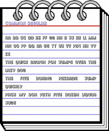 Common Regular animated font preview Common Regular animated font preview