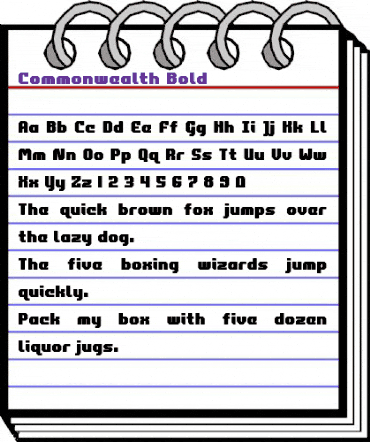 Commonwealth Bold Bold animated font preview Commonwealth Bold Bold animated font preview