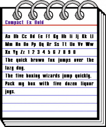 Compact Ex Bold animated font preview Compact Ex Bold animated font preview