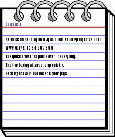 Compacta Regular animated font preview