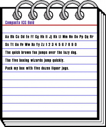 Compacta ICG Bold animated font preview Compacta ICG Bold animated font preview