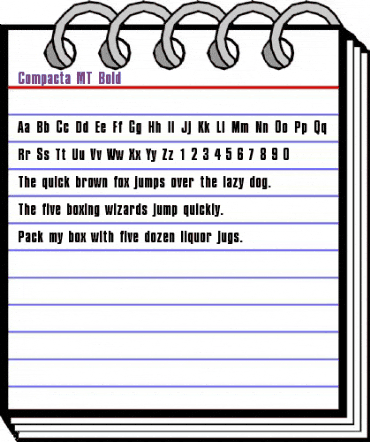 Compacta MT Bold animated font preview Compacta MT Bold animated font preview