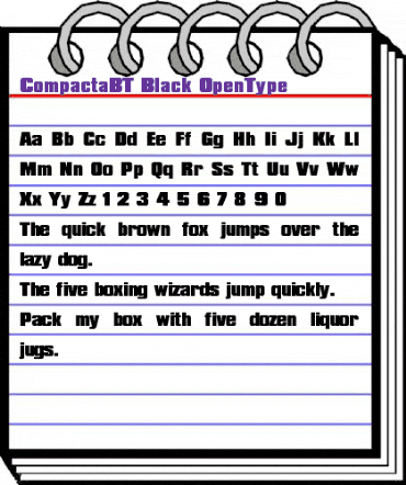 Compacta Black animated font preview Compacta Black animated font preview