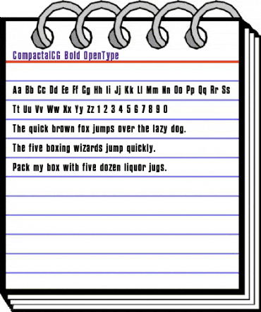 CompactaICG Bold animated font preview CompactaICG Bold animated font preview