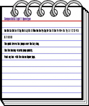 CompactaICG Light animated font preview