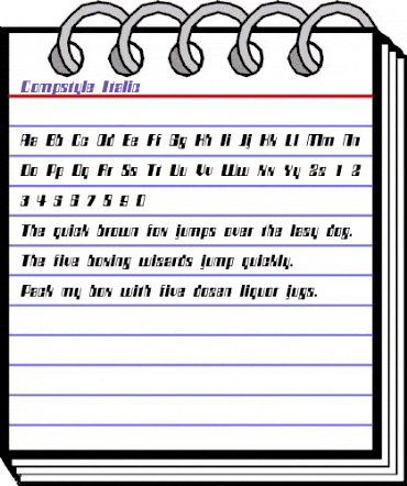Compstyle Italic animated font preview Compstyle Italic animated font preview