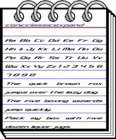 Concielian Classic Expanded Expanded animated font preview