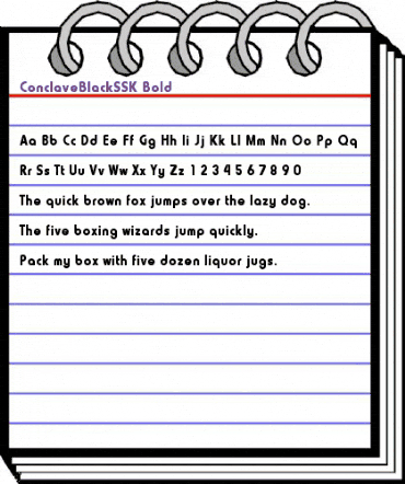 ConclaveBlackSSK Bold animated font preview ConclaveBlackSSK Bold animated font preview