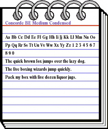 Concorde BE Bold animated font preview
