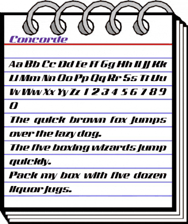 Concorde Regular animated font preview