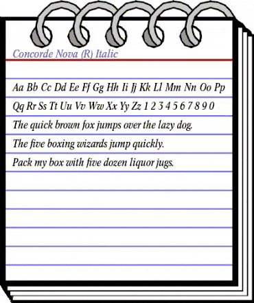 Concorde Nova BQ Italic animated font preview Concorde Nova BQ Italic animated font preview