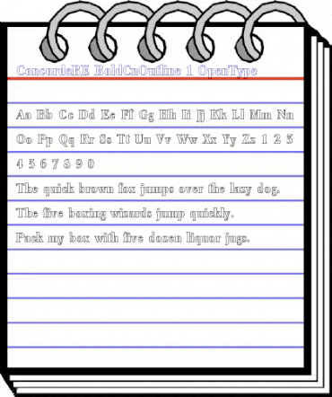 Concorde BE Bold Condensed Outline animated font preview Concorde BE Bold Condensed Outline animated font preview