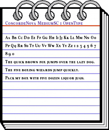 Concorde Nova Medium with Small Caps animated font preview