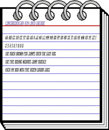 ConcursoItalian BTN Lined Oblique animated font preview ConcursoItalian BTN Lined Oblique animated font preview