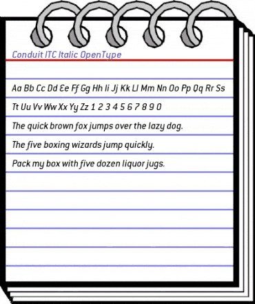 Conduit ITC Italic animated font preview Conduit ITC Italic animated font preview