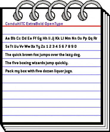 ConduitITC ExtraBold animated font preview