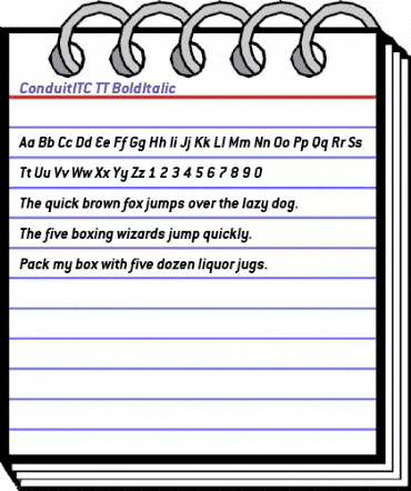 ConduitITC TT BoldItalic animated font preview ConduitITC TT BoldItalic animated font preview