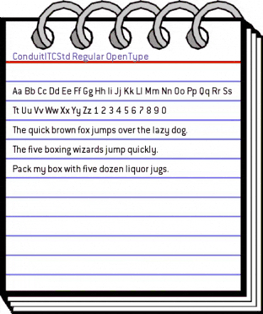 ConduitITCStd Regular animated font preview ConduitITCStd Regular animated font preview