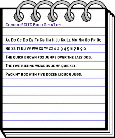ConduitSCITC Bold animated font preview
