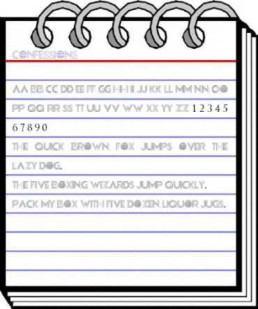 Confessions Regular animated font preview Confessions Regular animated font preview