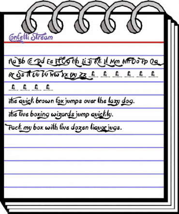 Confetti Stream Regular animated font preview