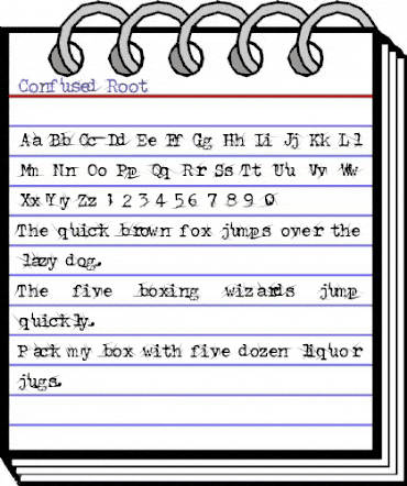 Confused Root Regular animated font preview