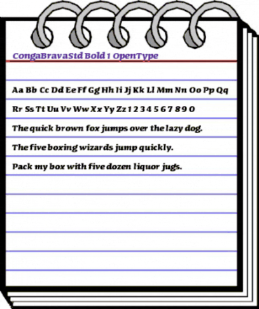 Conga Brava Std Bold animated font preview Conga Brava Std Bold animated font preview