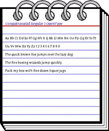 Conga Brava Std Regular animated font preview Conga Brava Std Regular animated font preview