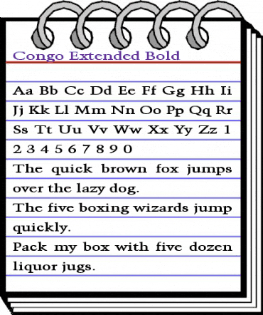 Congo Extended Bold animated font preview