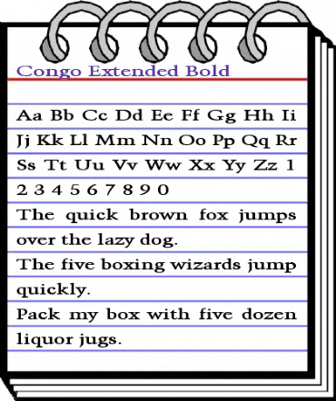 Congo Extended Bold animated font preview Congo Extended Bold animated font preview